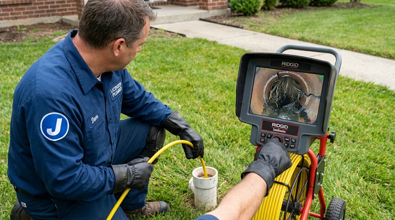 Sewer camera inspection being performed by Johns Plumbing LLC in Bartow