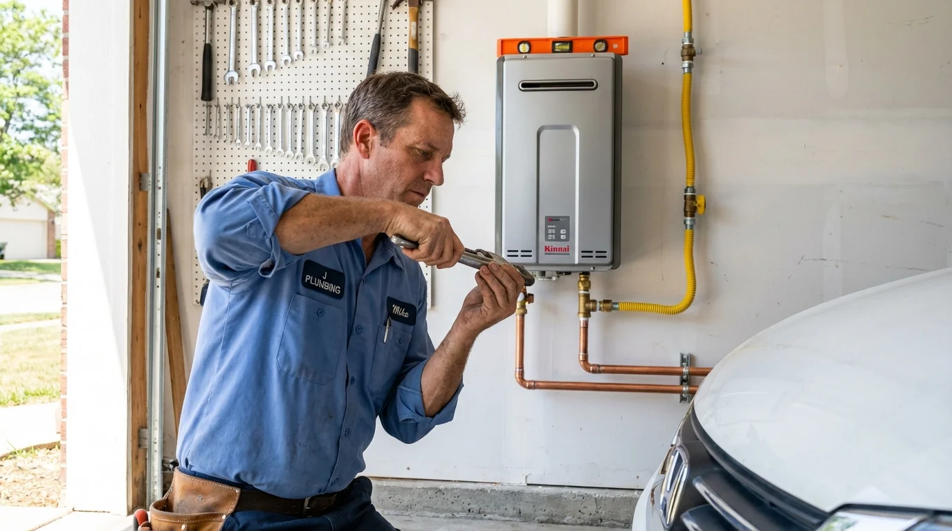 Tankless water heater installation by a Johns Plumbing LLC plumber in Bartow